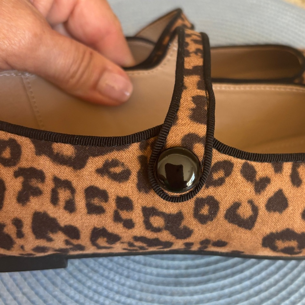 Michael by Michael Shannon Margaret Leopard Print Mary Jane Flat - Brown/Black - Picture 5 of 15